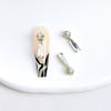 Novos ornamentos de unha de liga de diamante dourado diamante amor gotas d'água gema super brilhante ornamentos de unha atacado