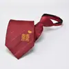 Corbata para Hombre Cremallera Azul Negocio Profesional Vestir Nudo Libre Moda Novio Boda Boda Banda de Mano Rayada Negra