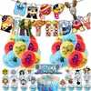 Decoración de Fiesta de Cumpleaños de One Piece Set Bandera de Calavera Bandera para Pastel Combinación de Globos Decoraciones de Cumpleaños