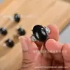 Anillo de Jade con Tinta Natural con Fuerte Piedra Medicinal Magnética Rey Cabujón Anillo Incrustado, Anillo Ajustable de Huevo de Paloma de Piedra Serpentina