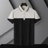 Nueva Camisa Polo de Manga Corta para Hombre, Camiseta de Malla Transpirable con Bloques de Color para Verano, de Fácil Cuidado, para Jóvenes y Adultos
