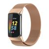Para fitbit charge6 pulseira inteligente pulseira charge5 magnética Milan metal substituição pulseira