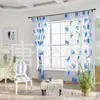Deseo Transfronterizo Amazon Aliexpress Popular Tinta Flor Redonda Impresión de Malla Dormitorio Exportación Redonda Malla Impresa Cortina Gasa