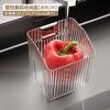 Caja de almacenamiento para cebolla, jengibre y ajo, montada en la pared, para uso doméstico, cocina, acrílico, cesta colgante pequeña, estante de almacenamiento para condimentos de jengibre y ajo