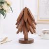 Estera de aislamiento térmico de madera maciza con forma de árbol de nogal, creativa, para mesa de Navidad, posavasos para el hogar, para arena y maceta