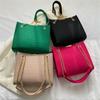 Estilo coreano feltro saco 2023 nova moda crocodilo padrão de lã bolsa feminina em relevo corrente ombro bolsa mensageiro