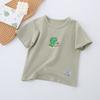 Camiseta de manga corta para niños, de algodón puro, de verano, para niños y bebés, de una sola pieza, estilo coreano, para niños y niñas.