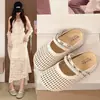 Mules de Dos Vías para Mujer que Aumentan la Altura, Punta Cerrada 2026 Moda Nuevo Verano Exterior Malla Hueca Sandalias Birkenstock
