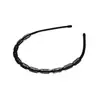 Base negra de hierro onda espiral aro deportivo para la cabeza hebilla para el pelo horquilla fina de baño universal para hombres y niñas aro para lavarse el pelo al por mayor