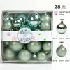 Decoraciones de bolas de Navidad nuevas transfronterizas 4/5/6 cm coloridas en caja colgante para árbol de Navidad 28 Piezas traje de caja de regalo