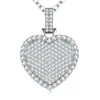 Pingente Personalizado de Fábrica em Prata Esterlina S925 com Cravação Completa de Moissanite, Joia de Prata Personalizada com Nome em Letra Estilo Hip-Hop, A partir de Uma Peça