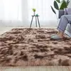 Alfombra Pequeña de Sofá Engrosada, Alfombra Rectangular Resistente a Manchas para Sala de Estar, Alfombrilla de Cama, Alfombra para Ventana de Bahía, Alfombra Tie-Dye para Dormitorio