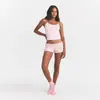 SK IMS Nuevo Camisón Rosa Dulce Moda Shorts con Volantes Conjunto Casual