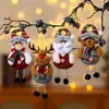 Decoraciones Navideñas de Productos Nuevos Transfronterizos Colgantes de Cuentas Árbol de Navidad de Lino Muñeco de Papá Noel Muñeco de Muñeco de Nieve Colgante Venta al por Mayor