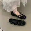 Zapatos Mary Jane grises con lazo de 3 cm, estilo hada, suaves, para mujer, con aumento interno de altura, de lunares, zapatos de vestir de punta cuadrada para otoño e invierno