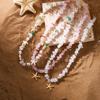 Joyería Transfronteriza Europea y Americana Verano Dopamina Dulce Collar de Mariposas de Grava Estilo Vacacional para Mujer Collar de Cuentas Combinable
