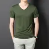 Superventas Transfronterizo 2026 Nueva Moda Camiseta de Verano de Manga Corta con Cuello Redondo para Hombre, Color Sólido, Versátil Casual, Stock Masivo de Fábrica