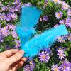 Directo de fábrica diy hecho a mano pluma plana pluma de pavo pieza grande para la cabeza máscara de plumas material decorativo para ropa