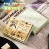Set de Sellos de Madera del Alfabeto Inglés Estilo Ins Combinación de Sellos para Diario Transfronterizo DIY Impresión para Diario Decoración Simple