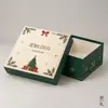 Caixa de papel colorida de Natal caixa de tampa e base de alta qualidade embalagem ecológica customizada atacado customizado por desenho vendas diretas em estoque