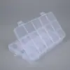 Caixa Plástica Transparente com 15 Compartimentos e Trava Dupla com Fivela Integrada e Fendas para Contas, Equipamentos de Pesca, Material de Papelaria, Ferramentas de Ferragem, Caixa com Compartimentos Anti-Mistura