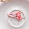Lindo Moño Rosa Pasador BB Dulce Niña Corazón Lazo Accesorios para el Cabello Flequillo Delantero Pasador para Cabello Suelto Combinable Nuevo Estilo