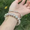 Pulsera de Perlas Shijia Manta Rose con Cuentas Florales para Mujer, Exquisita y Única, Accesorio de Mano Elegante y Versátil