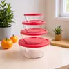 Bowl Grande para Ensalada de Vidrio Resistente al Calor, Adecuado para Uso Doméstico en Hornos de Microondas, Se Puede Calentar y Usar para Hornear, Bowl para Fideos Instantáneos, Bowl para Sopa con Tapa