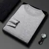 Suéter de Lana al por Mayor para Hombre, Forro Polar Integrado, Nuevo Estilo Otoño e Invierno 2024, Cuello Medio Alto, Forrado de Polar, Suéter de Lana de Lujo Ligero