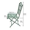 Mobiliario de Jardín de Hierro Forjado para Exterior Silla Plegable Antigua Vintage Villa Casa de Familia Silla Especial para Comedor Hogar Silla Individual con Respaldo Transfronterizo