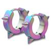 Argolas de Orelha Moda Personalizada Retro Transfronteiriça Europeia e Americana com Espinhos, Aço Inoxidável 304, 14mm, Brincos Multicor Venda por Atacado Quente para Mulheres