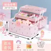 Caja de joyería para niña, accesorios para el cabello, pinzas para el cabello, caja de almacenamiento para gomas de pelo, organizador de accesorios para el cabello para niños, caja de escritorio para maquillaje