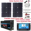 Kit Combo de Energia Solar com Inversores de Múltiplas Especificações Convertendo 12V para 220V/110V + Painel Solar de 36W + 30A