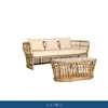 Conjunto de Sofás de Ratán para Villa de Ocio Combinación de Muebles para Varias Personas para Patio Jardín Mesa de Café para Hotel B&B Sofá de Ratán
