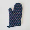 Luvas isolantes para micro-ondas personalizadas feitas de 100% poliéster, luvas anti-queimadura para forno com estampa digital de padrão de logotipo personalizado