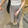 Pantalones Grises de Papel Fino de Secado Rápido de Pierna Ancha 2026 Verano Ligeros Cómodos Estilo Japonés Ins Estilo Perezoso Casual
