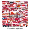 50 Pegatinas de Bomberos Graffiti Personalizadas Transfronterizas Dibujos Animados Creativas Decorativas Infantiles para Computadora Teléfono Móvil Equipaje