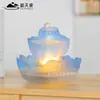 Fonte moderna minimalista de água para riqueza e prosperidade, decoração com água circulante para entrada, sala de estar, decoração de escritório de alto padrão, Feng Shui para atrair riqueza