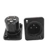 Conectores XLR Macho e Fêmea de Três Pinos em Plástico com Pinos Retos em Estoque, Conectores XLR de 3 Pinos em Plástico, Conectores XLR Macho e Fêmea