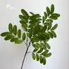 Planta Verde Artificial con Hojas de Ficus para Decoración de Paredes, Escaparates y Adornos de Paisajismo Interior al por Mayor, Hojas Perennes para Decoración Suave