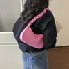 Bolsa de axila de nailon con cordón estilo francés en stock, modelo nuevo 2026, bolso de hombro de color liso fresco, bolso casual versátil y moderno