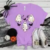 (Camiseta Premium) Halloween Boo Amor Tendência Estilo Fofo Primavera
