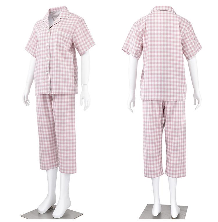 muji棉双层纱无侧缝短袖睡衣无印良品家居服_11.jpg