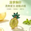 Lanhao moda coreana broche de piña de cristal de diamante completo accesorios de ropa para mujer fabricantes de joyería XZ4526