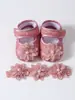 2026 Nuevos Zapatos Blancos de Princesa Zapatos de Vestir para Celebración de Cumpleaños Luna Llena Zapatos para Bebé de 0 a 1 Año Zapatos para Bebé Recién Nacido Flor de Encaje
