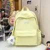 Mochila Nueva y Elegante Estilo Japonés Ins Fresca y Dulce Color Caramelo para Estudiantes de Secundaria y Preparatoria, Ligera y de Gran Capacidad Doble Hombro