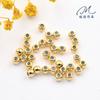 Cuentas de Cobre de Silicona Color Dorado 14K que Conservan el Color, Cuentas Ajustables, Cuentas de Posicionamiento de Silicona, Material de Cuentas Espaciadoras para Collar, Pulsera, Pendientes