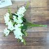 Venta al por mayor de 9 cabezas de orquídea de nieve fragante/narciso, arreglo floral artificial, material a juego, orquídea falsa, orquídea, decoración del hogar a juego
