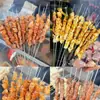 Brochetas para Barbacoa Desechables de Hierro Brochetas Redondas Delgadas Brochetas Pequeñas Brochetas de Cordero Agujas para Barbacoa Empaque Comercial Brochetas para Llevar Fabricante
