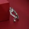 Anel da Sorte Jinhongyu Ruyi Lock Anel Estilo Étnico Retro Criativo Prata de Lei 925 Anel Ajustável Ano da Paz